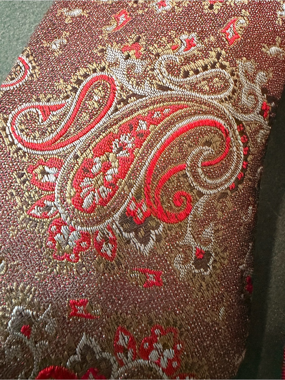 Designer Vintage Paisley Silk Tie trio - Classic Paisley View 4